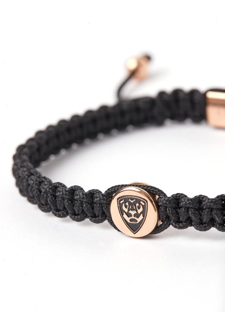 Special Pieces BLACK BRACELET with rose gold