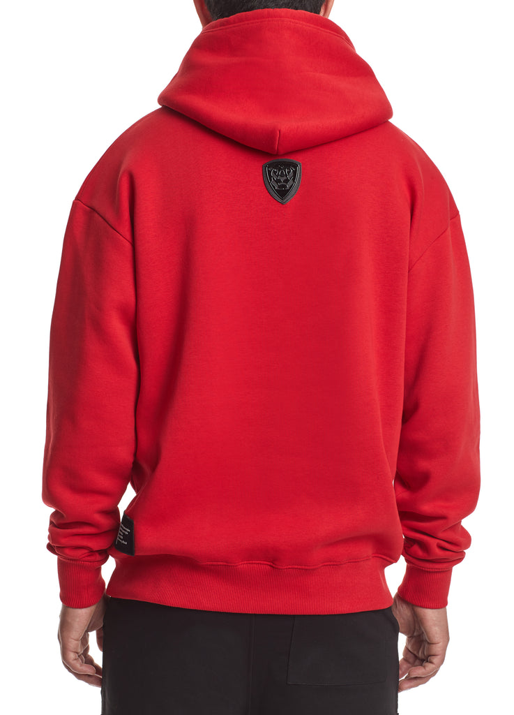 Special Pieces RED HOODIE with black print
