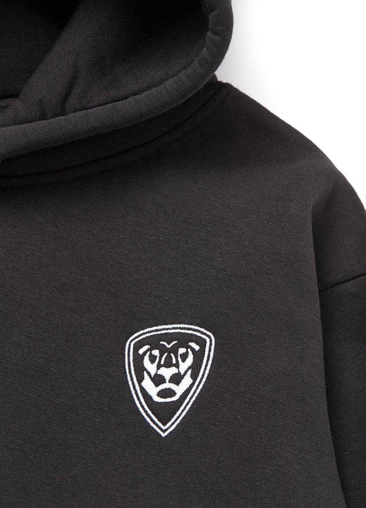 Premium Collection BLACK HOODIE with white logo