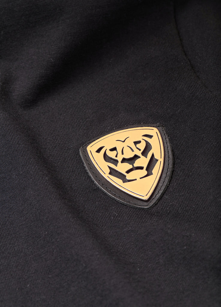 Member Collection SCHWARZES T-SHIRT mit goldenem Logo