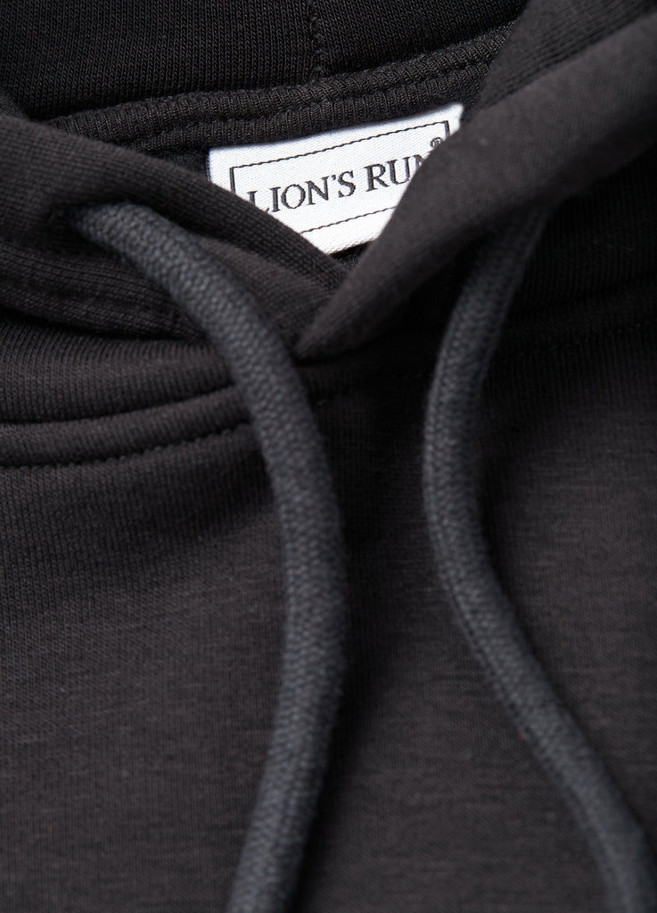 Premium Collection BLACK HOODIE with white logo
