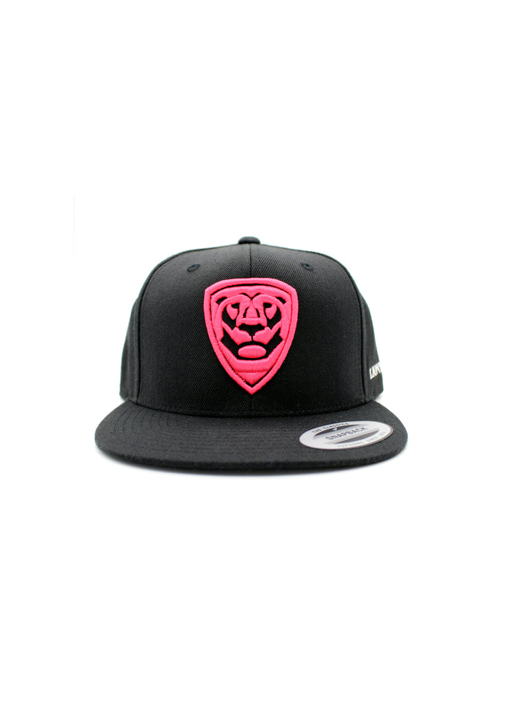 Special Pieces BLACK CAP with neon pink logo