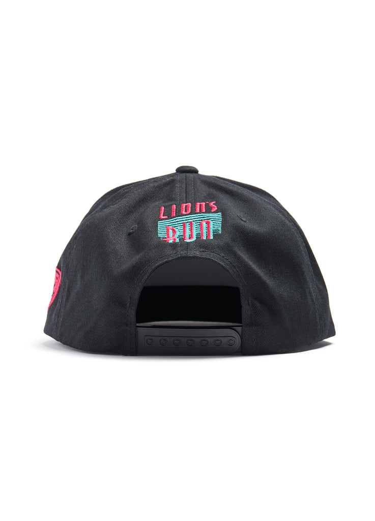 Special Pieces BLACK SUMMER RUN CAP with neon print